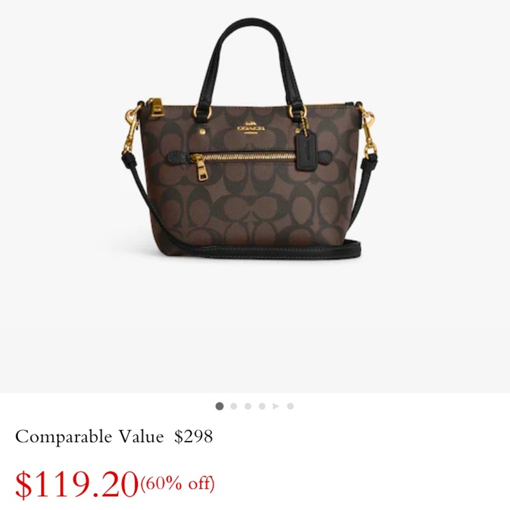 NWT COACH Mini Gallery Crossbody In Signature Canvas